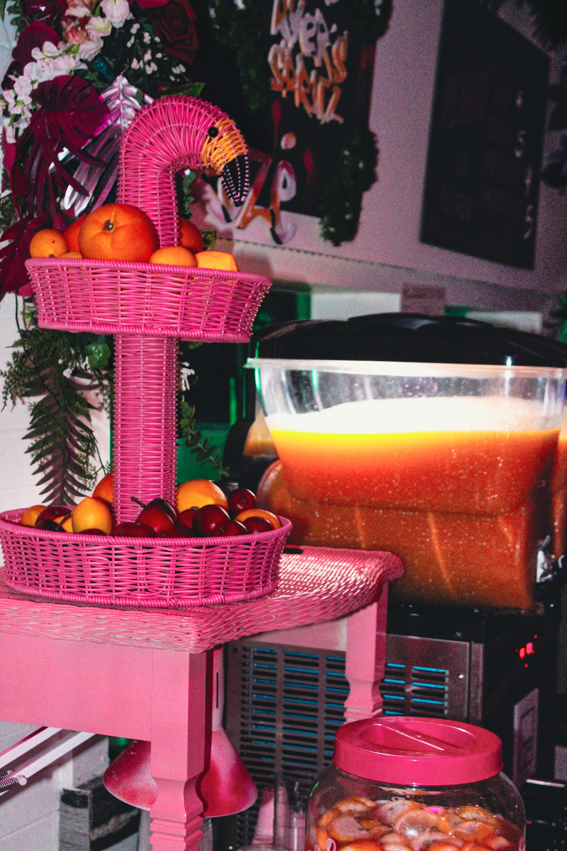 Flamingo punch tower